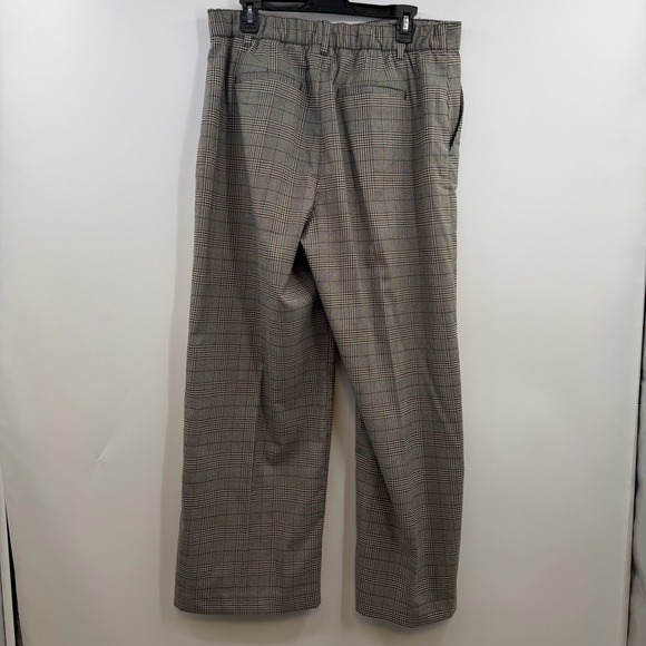 Gap Easy Trousers in black plaid wide leg womens size 14 academia preppy classic - Picture 3 of 7